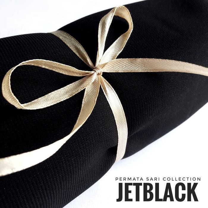 [120 x 120] / Kerudung / Jilbab Segiempat Jetblack - Hitam