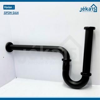 terbaru sifon leher angsa wastafel hitam doff - afur wastafel modern