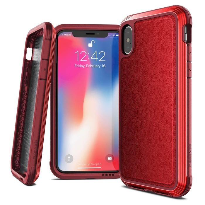 IPHONE XR 6.1 CASE X-DORIA SOFT SHELL DEFENSE LUX RED SHOCKPROOF