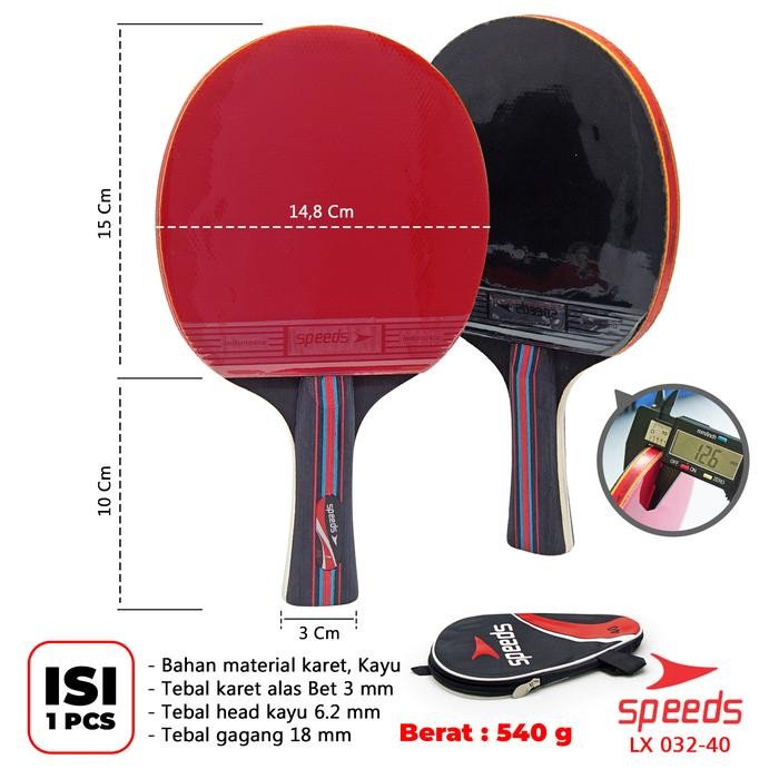 SPEEDS Bet Pingpong Tenis Meja Alat Pukul Tenis Meja Portable Ball Outdoor Pingpong Bet Bad Bat