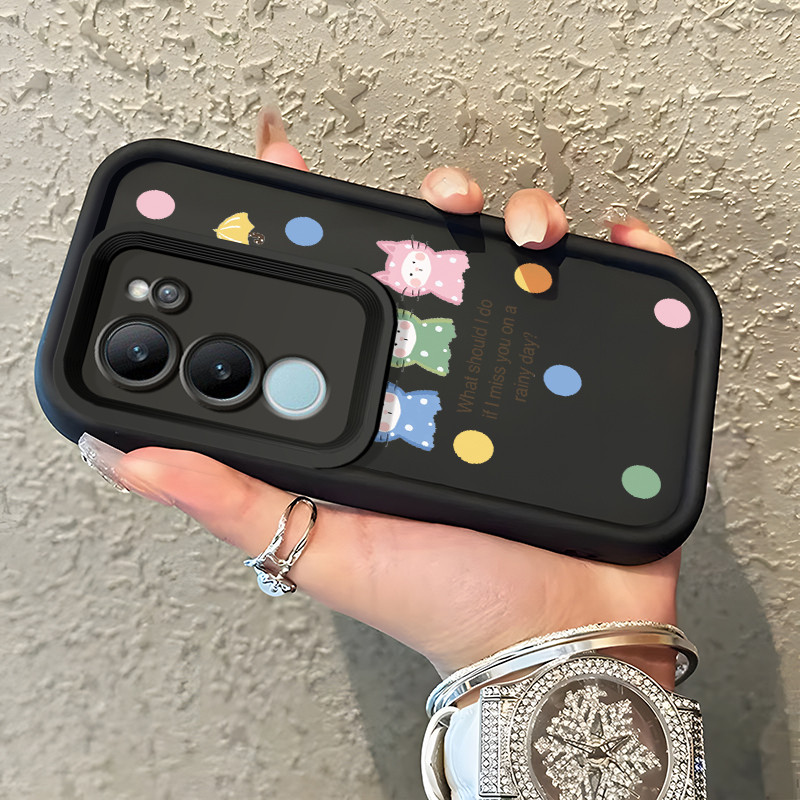 Casing Hp Untuk VIVO V29 V29E 5G VIVO V29 Pro 5G S17 5G S17 Pro 5G S17T 5G Case Kucing jas hujan luc