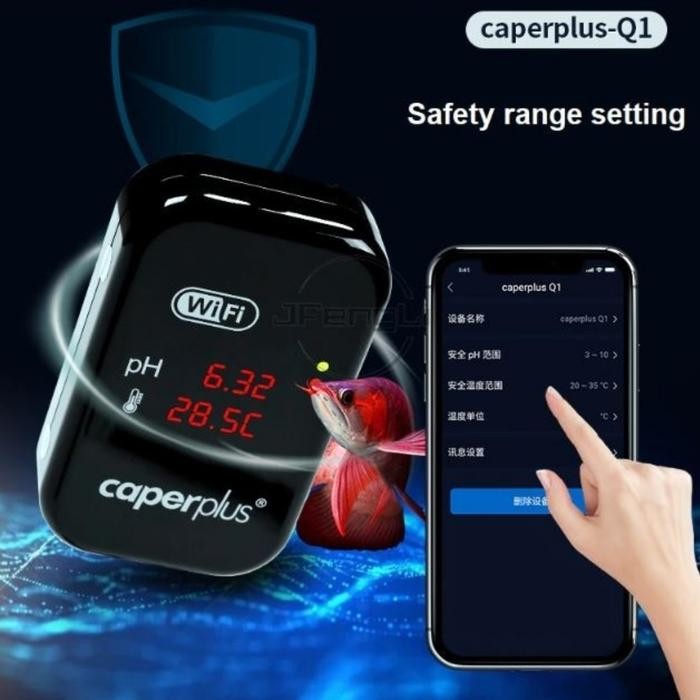 Siap Kirim Caper Plus Q1 Intelligent Monitor PH & Suhu Aquarium