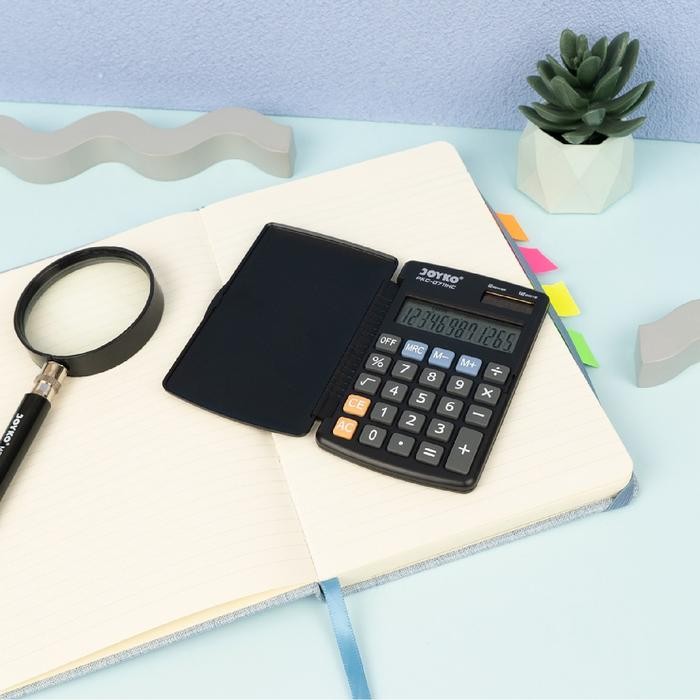 

(1 pcs) kalkulator calculator kantong pocket kecil + cover 12 digit joyko pkc-0711hc ratusan miliar