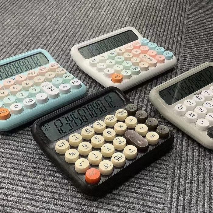 

kalkulator mekanis siswa sekolah kincizen kc-2022 warna pastel layar besar kantor tombol bulat 12