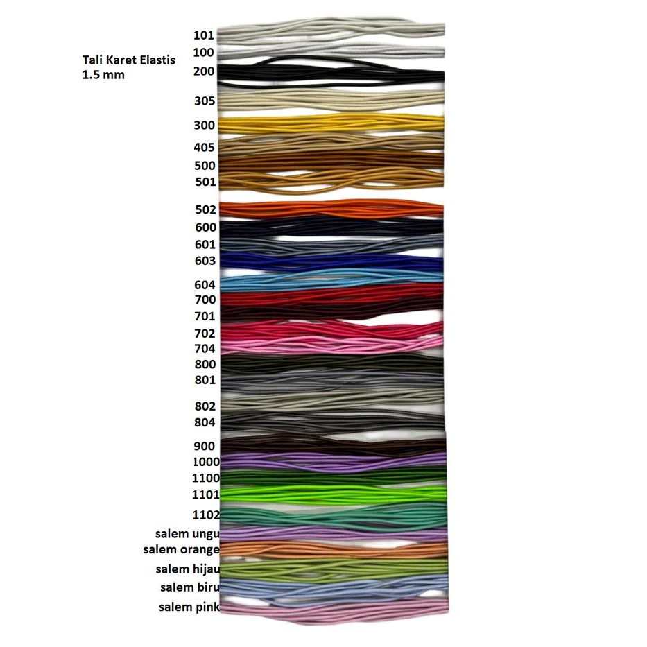 

New Tali Karet ElastisElastis CordSize 1.5 (DIJUAL PER METER)