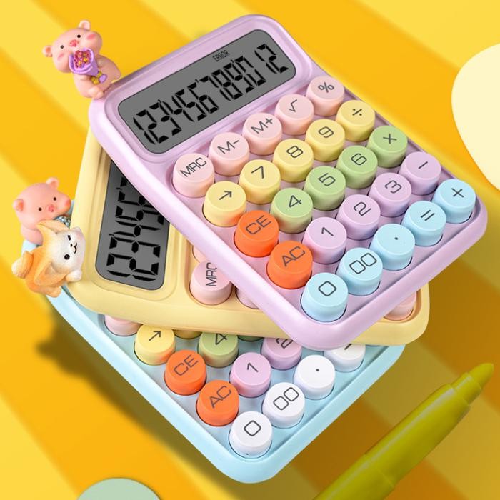 

New BISA COD 6187 Kalkulator dengan Display Besar Keyboard Dot Mekanik / Cute Calculator Electronic
