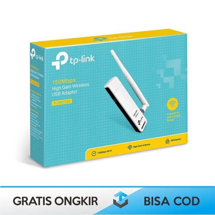 ROUTER WIFI TP LINK MODEM TL-WN722N ORIGINAL USB ADAPTOR 150MBPS MURAH