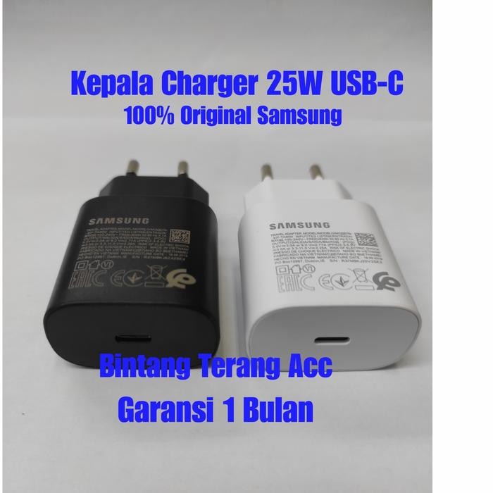 Cuci Gudang Kepala Charger Samsung 25W Usb-C S21/S21 Ultra/Note 20 Original