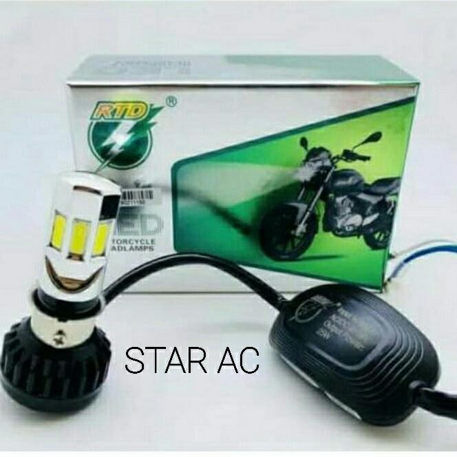 Rtd Lampu Depan 6 Sisi Putih Motor Universal