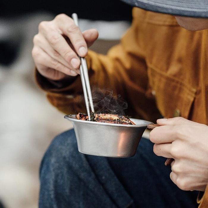 MANGKUK PANCI CAMPING STAINLESS STEEL BOWL 300ML NATUREHIKE NH21SJ002