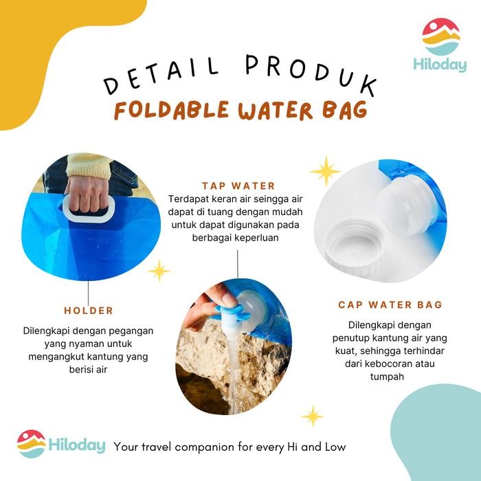 HILODAY JERIGEN WADAH AIR LIPAT CAMPING PORTABLE