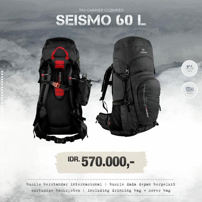 BestSeller Tas Gunung Karier 60L Cozmeed Seismo