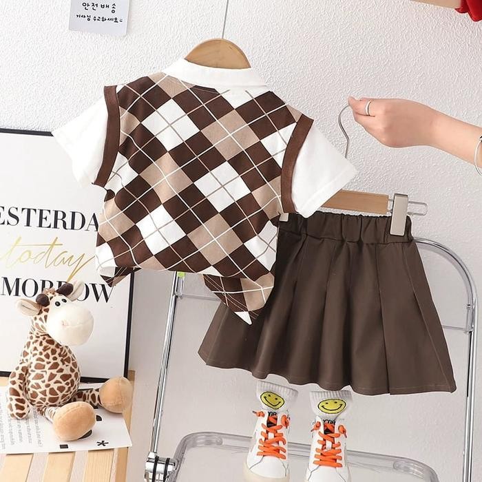 (Allthebest) baju anak Model VEST SCHOOL BOY & GIRL lucu ala korea 6 bulan -5 tahun