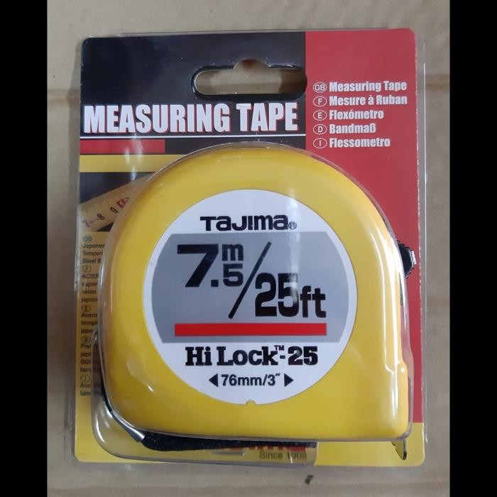 SIAP KIRIM TAJIMA MEASURING TAPE 7.5M 25FT METERAN ROL PROFESIONAL