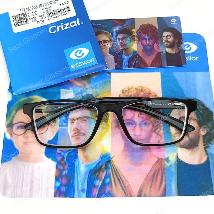 Frame Kacamata minus kotak Pria lensa paket lensa branded original