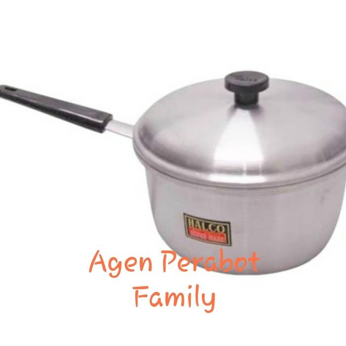 PANCI MASAK E / PANCI GAGANG / PANCI SUSU HALCO 16 CM ALUMUNIUM TEBA