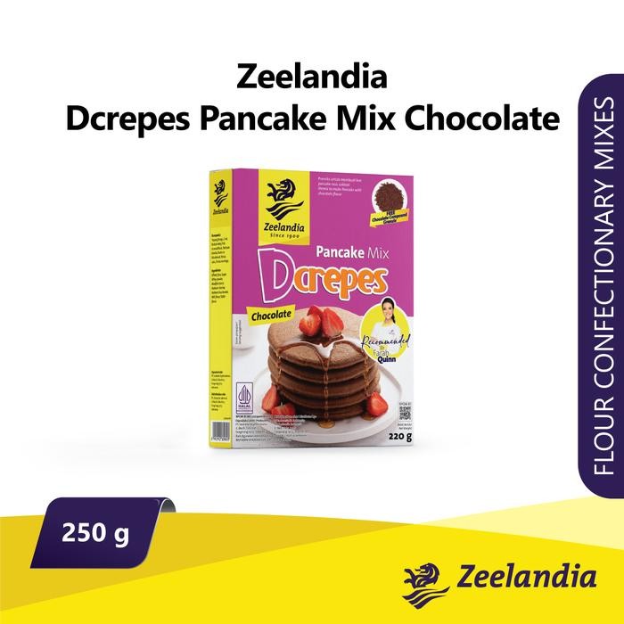 

LEZAT- Zeelandia D'Crepes Pancake Mix Chocolate 220Gr Tepung Pancake + Meses