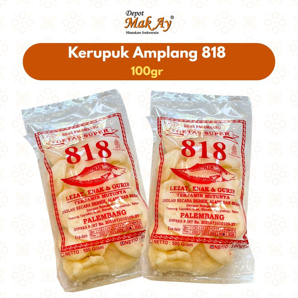 

Kerupuk Amplang 818 100gr | Camilan | Jajanan | Surabaya | Snack | Makanan | Kuliner | Enak | Nyemil