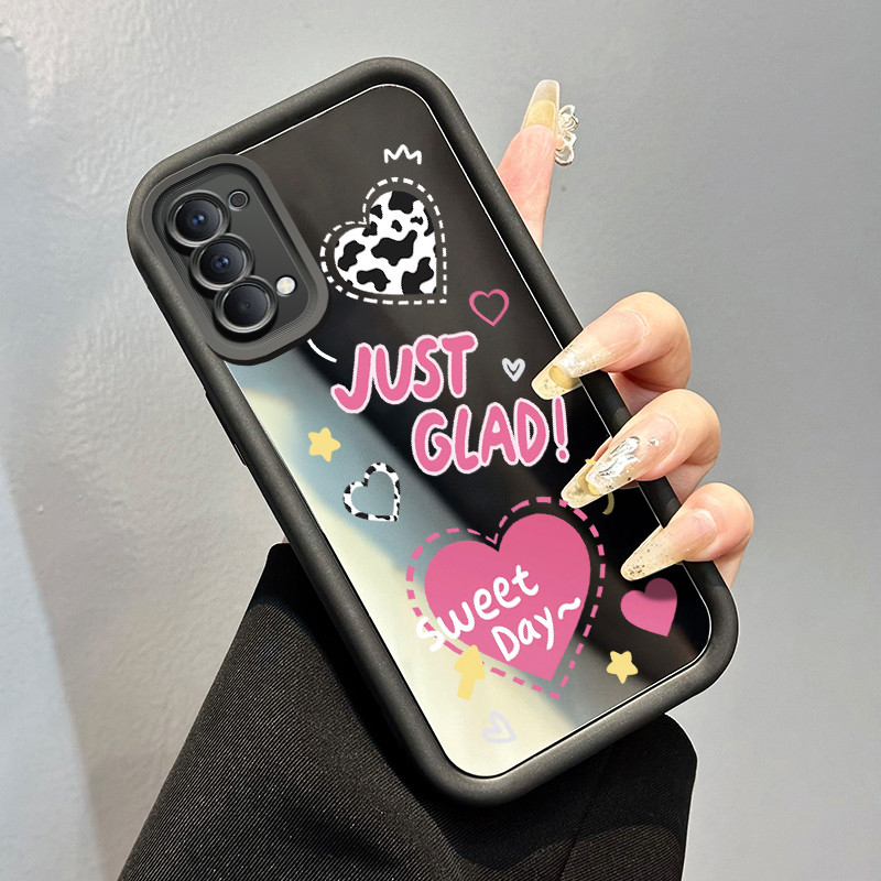 Casing Hp OPPO Reno 4 4G Reno4 Reno 4 5G Case Casing Tatu Kasih Sapi pola Kesing HP Cesing cermin Ka