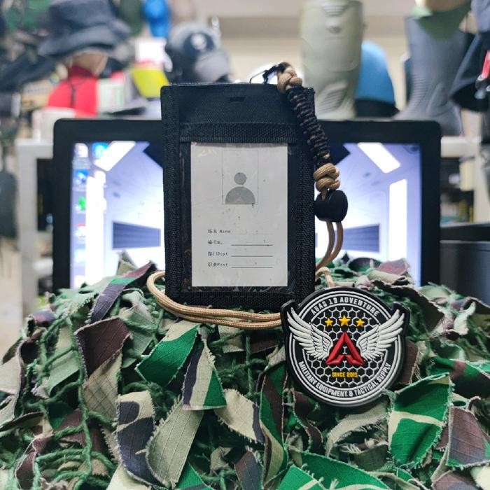 

promo tactical id card paracord + free patch - lanyard tactical trendy