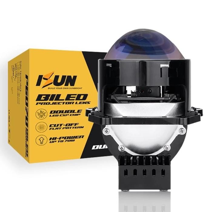 iSUN Lampu Projector BiLED ISUN P6070 Double Reflektor FLAT DC12V/70W