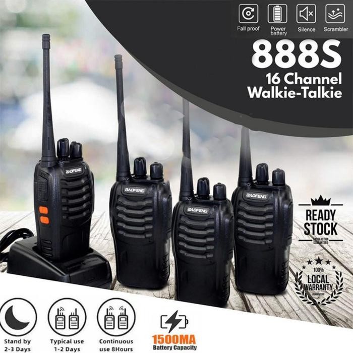 Radio Dan Headset Walkie Talkie Praktis Tahan Air Jarak Jauh 10Km (Maks) Set Radio Walkie Talkie