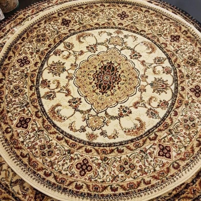 karpet permadani bulat kualitas import turki