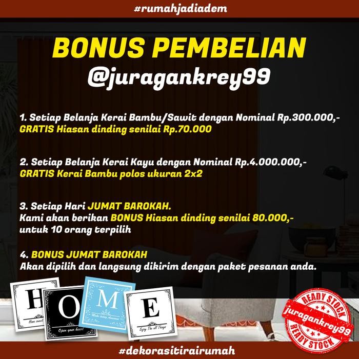 Krey Outdoor Krei Kayu Tiray Indoor Harga Permeter Custom - GARANSI