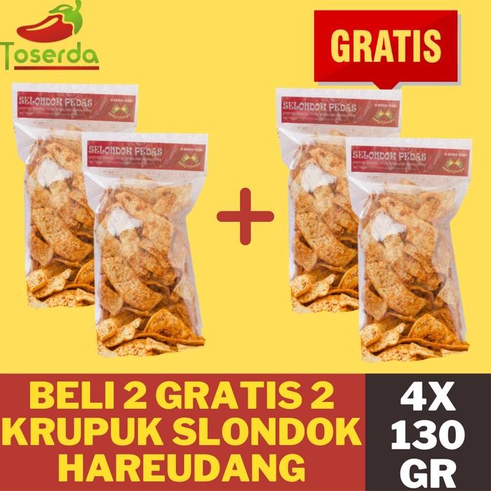 

SIAPKIRIM Promo Beli 2 GRATIS 2 Kerupuk Selondok Pedas Hareudang READY STOCK
