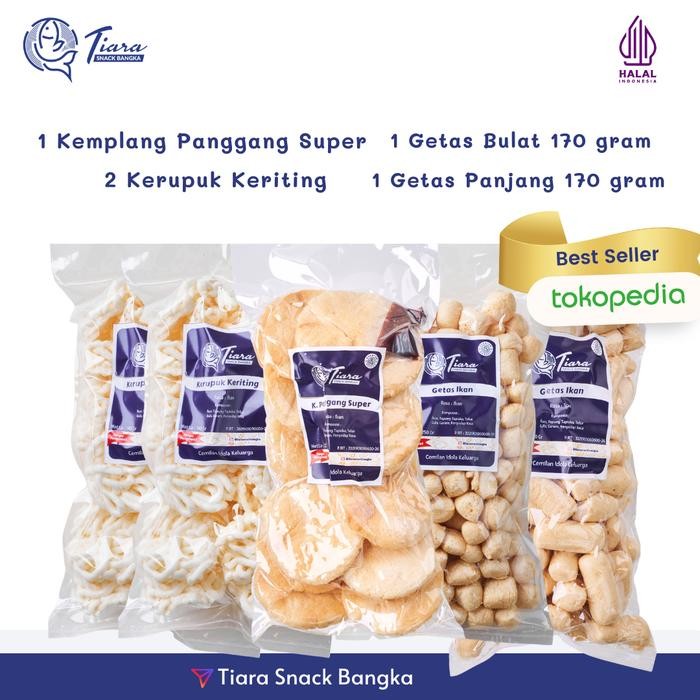 ASLI Getas Ikan Tenggiri Tiara,Getas Panjang Bangka,Kerupuk Ikan,Kemplang Panggang Bangka READY