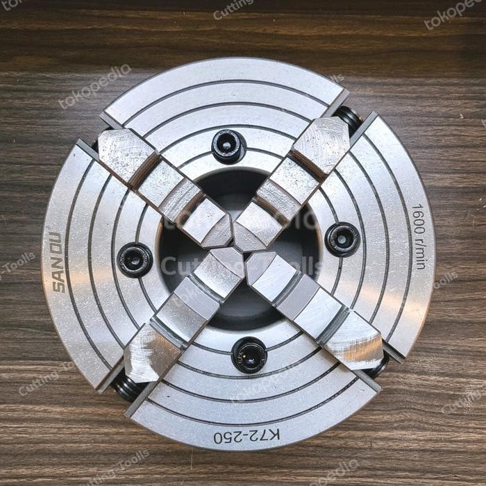 Berkualitas Chuck Bubut 10In Kaki 4 Claw Bubut 4 Jaw Catok Kepala Bubut 10Inchi Terlariss 