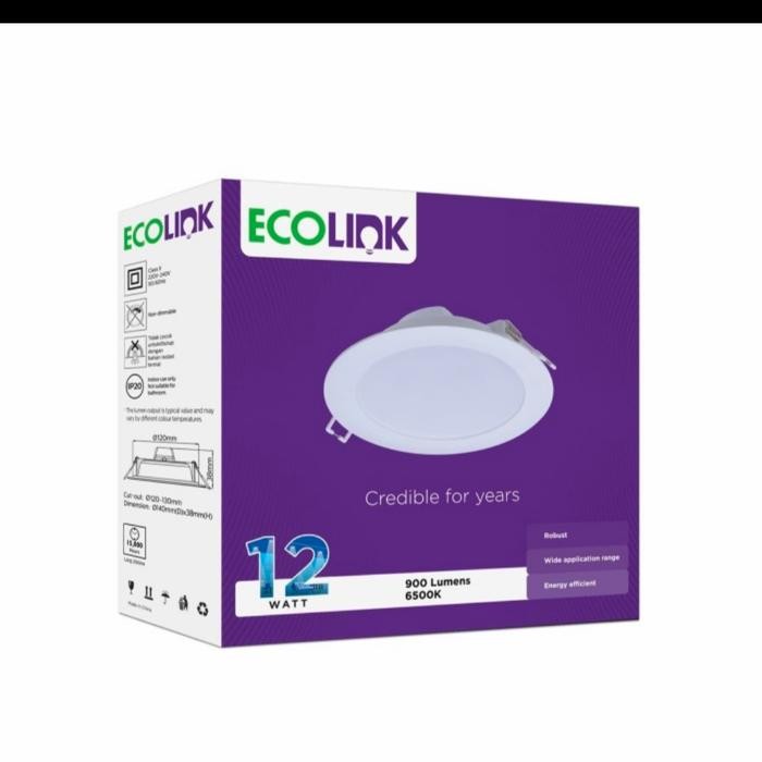 Downloght Lampu Plafon Led ECOLINK 12 Watt (SNI)
