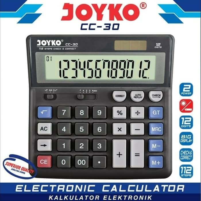 

kalkulator joyko cc-30 12 digit / calculator 12 digit joyko cc-30 kode 1147