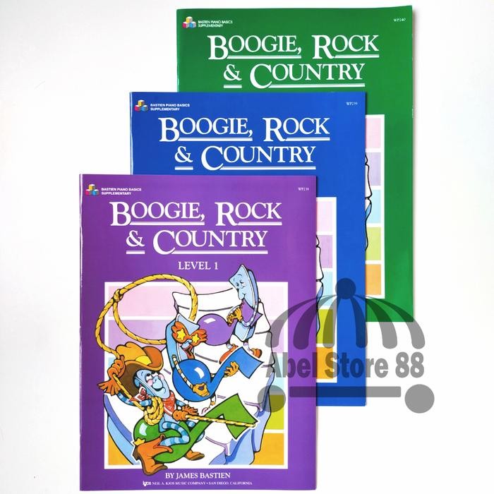 

Boogie, Rock & Country Level 1/2/3 - Buku Piano James Bastien