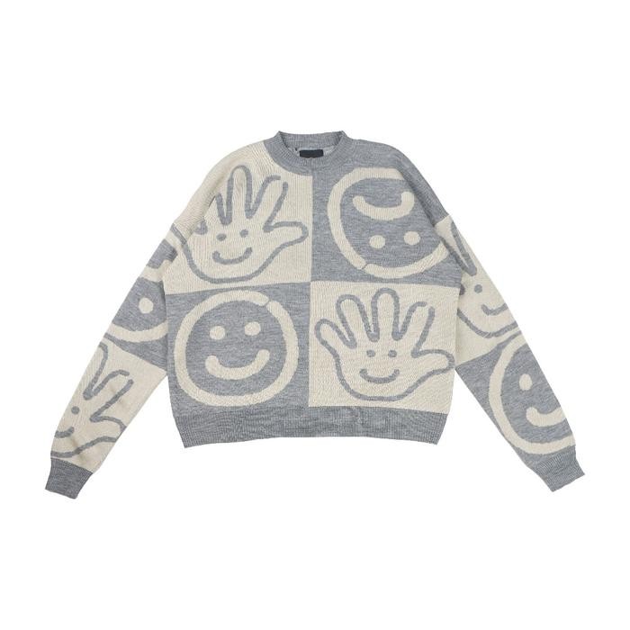 

FAITH FADE - Knitwear Signature Checkered (Grey - Broken White)