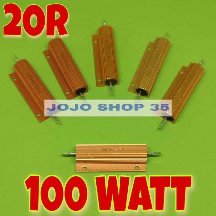 PJ Wirewound Resistor 100W 20R 20 Ohm 100 Watt Aluminium Dummy Load Shunt