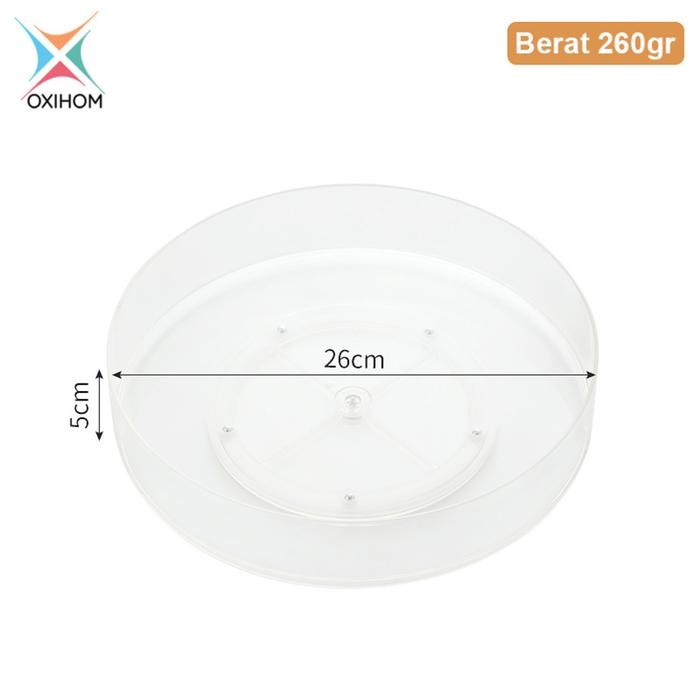 

Oxihom Rak Putar Akrilik Rak Dapur Rak Kosmetik Rak Bumbu Lazy Susan Penyimpanan Plastik