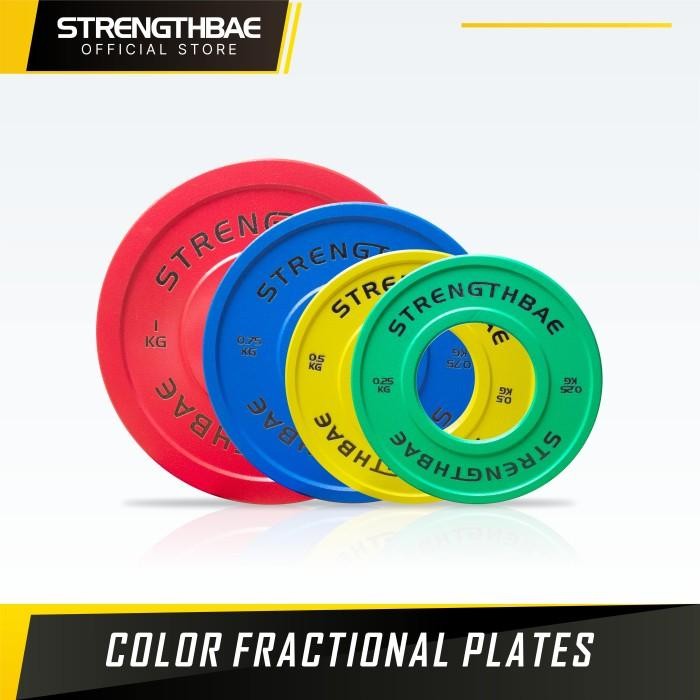 Color Fractional Micro Plates STRENGTHBAE Change Plate Plat Beban 0,25 0,5 0,75 1 kg 0,25kg 0,5kg