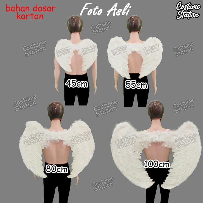 dap White Angel Wings / Sayap Putih Malaikat Aksesoris Pesta Kostum Party