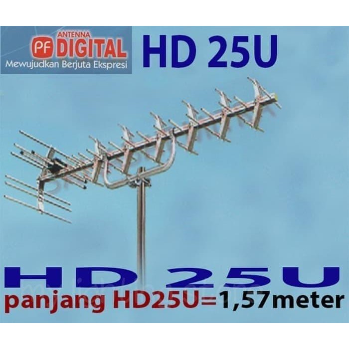 Siap Kirim Pf Digital Hdu-25 Antena Tv Outdoor Free Kabel 18M Original
