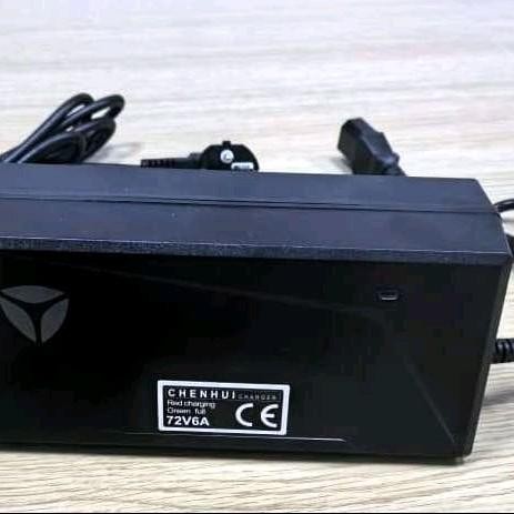 Laris Charger Motor Listrik Yadea Original 72V 6A -Waterproof Terlariss 