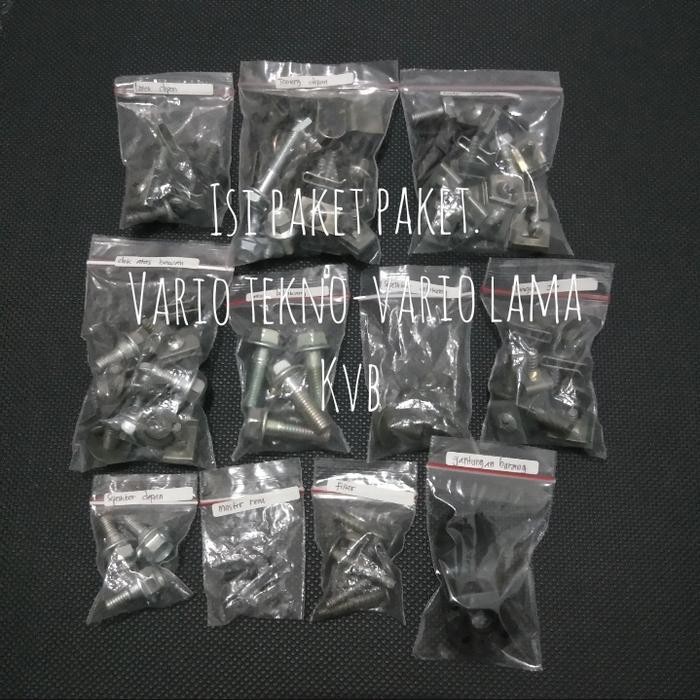 Terbaik Baut Lengkap Full Body Vario 110Karbu Dan Vario Tekno110 Terlariss 