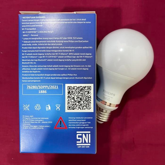 Lampu Bohlam Led Smart Wifi Bluetooth Wiz 13W Rgb Philips