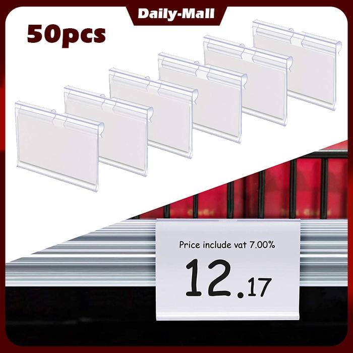 

Ready Isi 50Pcs Label Harga Price Tag Strip Minimarket Display Produk