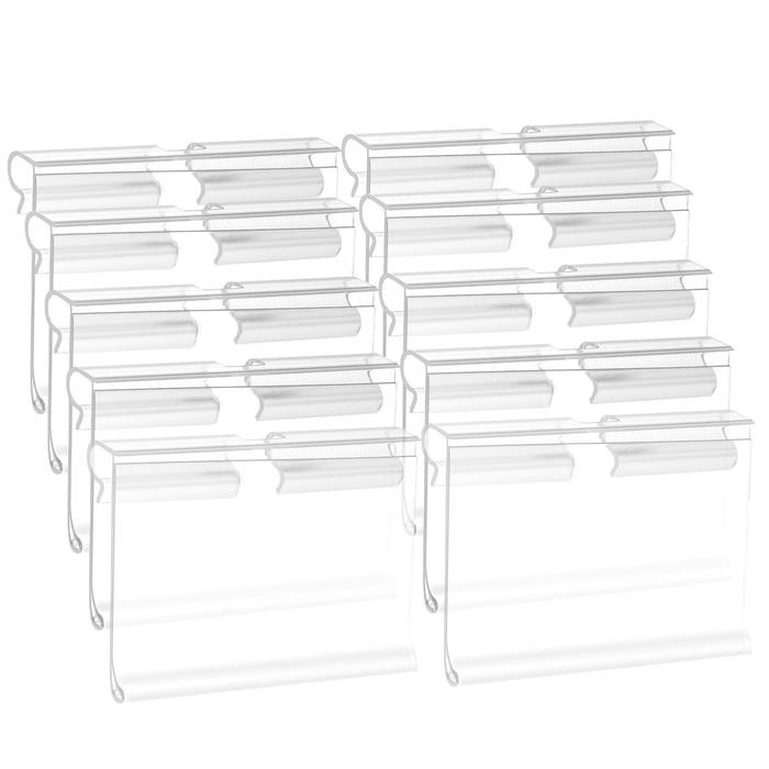 

Ready 50Pcs Label Harga Mika Display Price Tag Holder Transparan