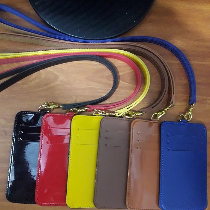 

Ready Tali & Holder Id Card Kulit Asli Name Tag Leather Handmade