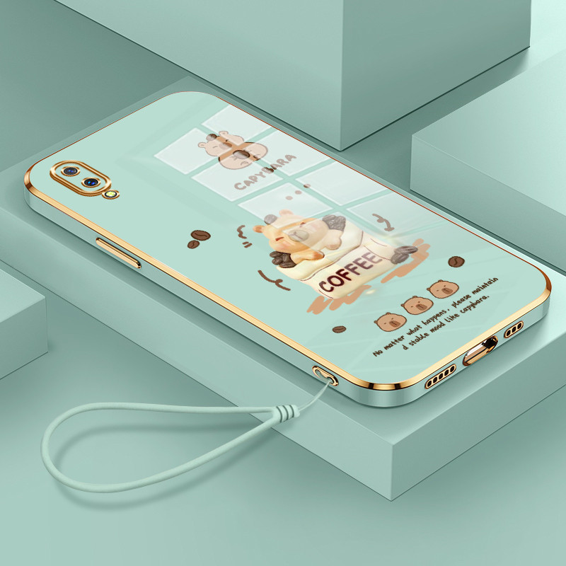 Casing Hp Untuk VIVO V11 V11 Pro Case Casing pola Kopi dan kue Kesing HP Cesing tali berlapis Kasing
