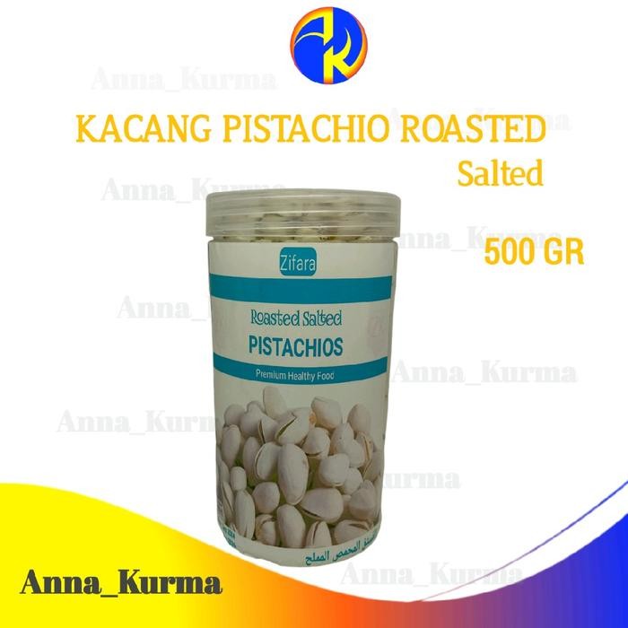 

Kacang Pistachio Roasted Salted 500gr Kacang Fustuk Premium Quality Kemasan Toples
