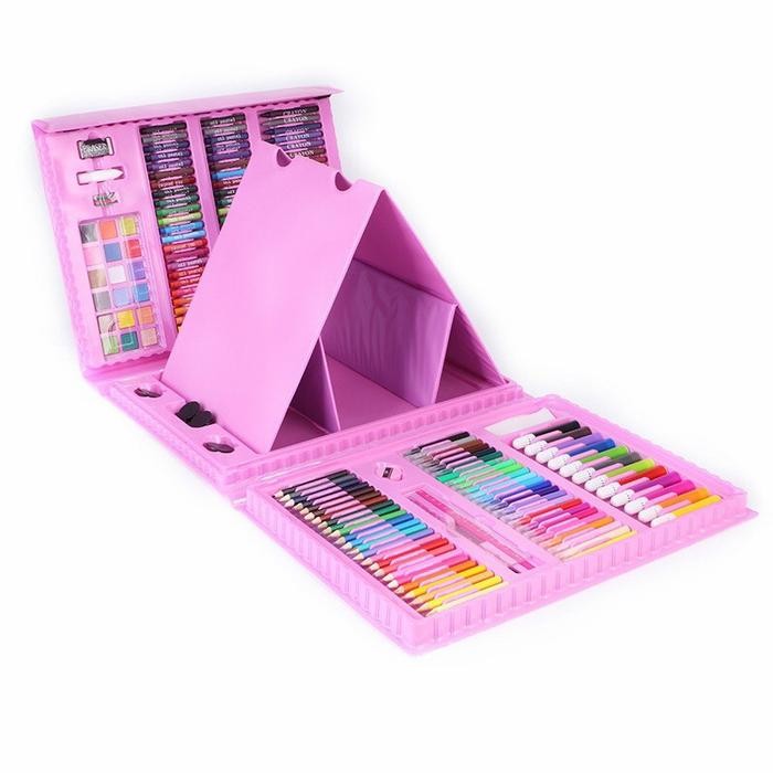 

Hot Sale! Alat Lukis Set 208 Pcs Crayon Oil Paste Pensil Warna Pensil