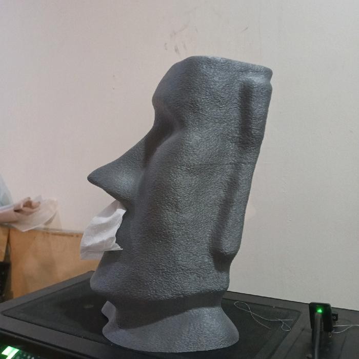 Tempat tissue patung Moai ZENAXIS 3D LIMITED EDITION